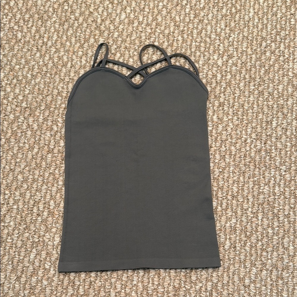 BP Gray Fitted Bustier Tank Top